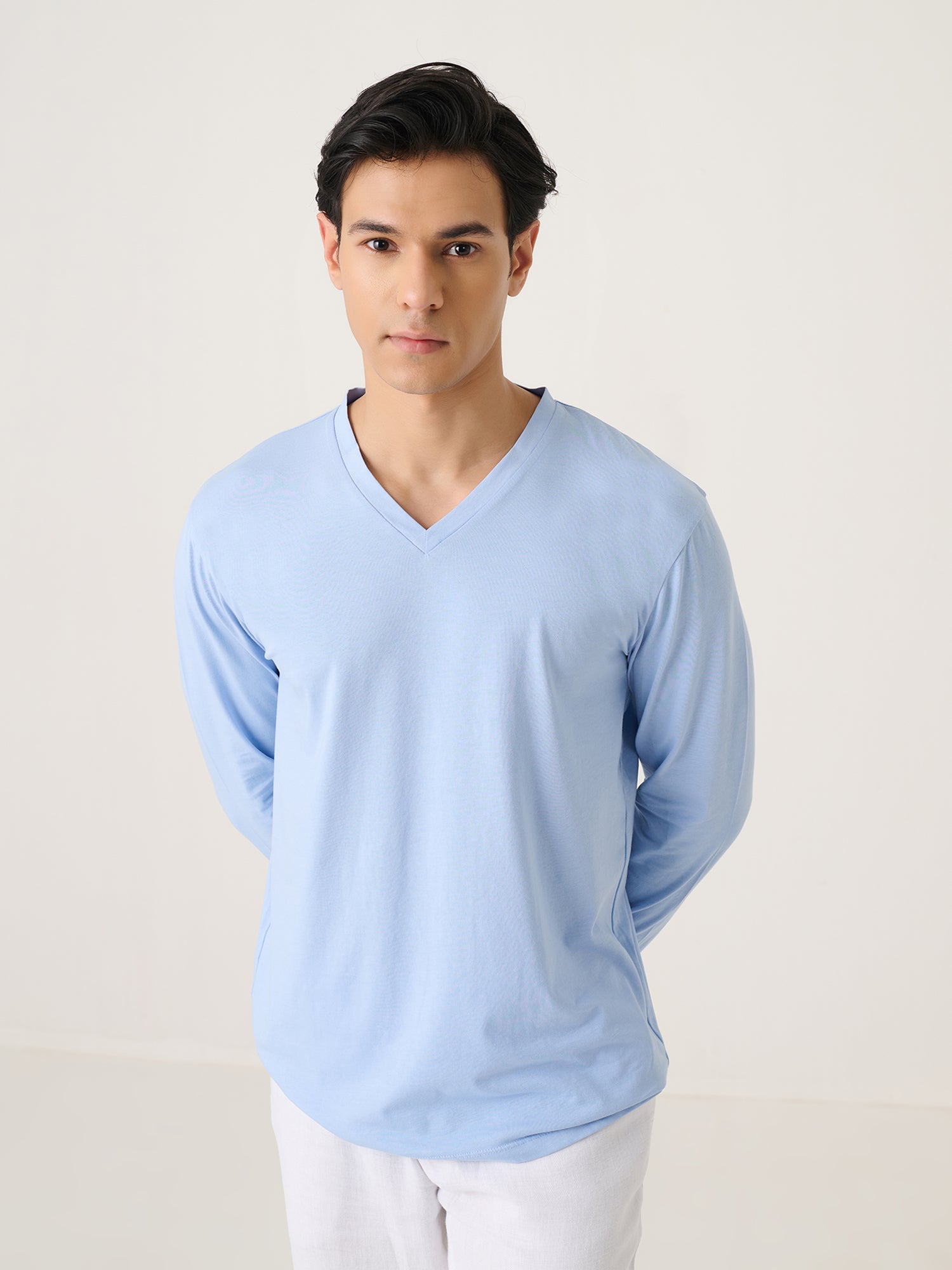 V Neck Long Sleeve