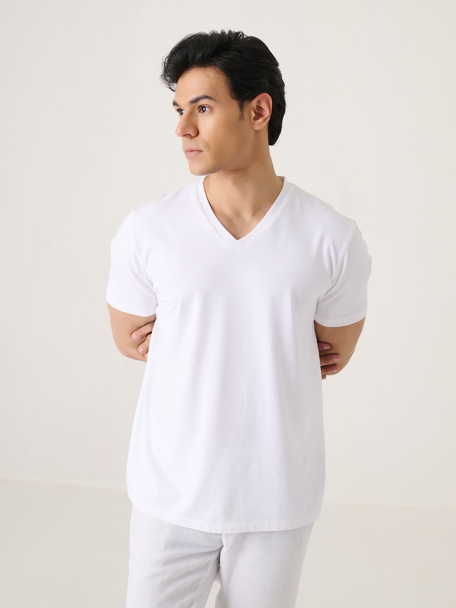 V Neck Short Sleeve