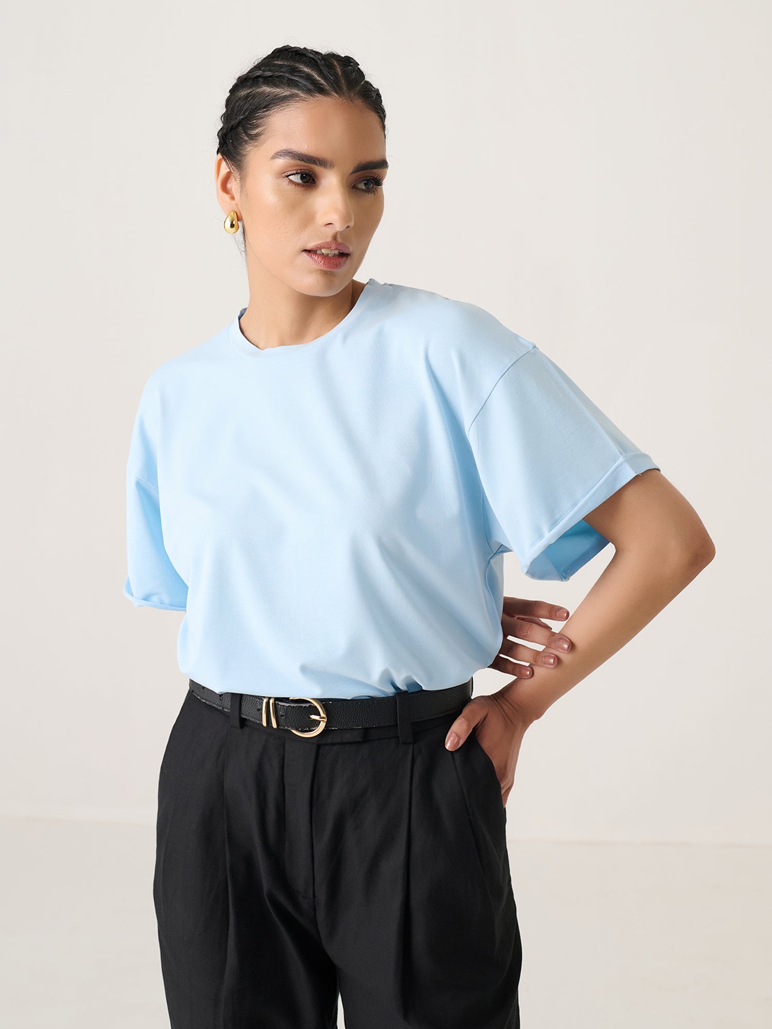 Pinned Sleeve Easy Tee