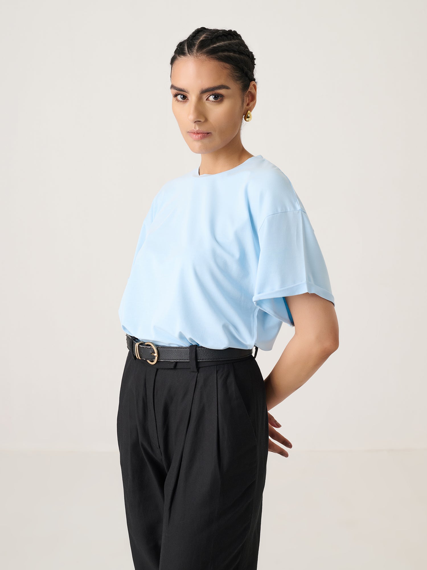 Pinned Sleeve Easy Tee