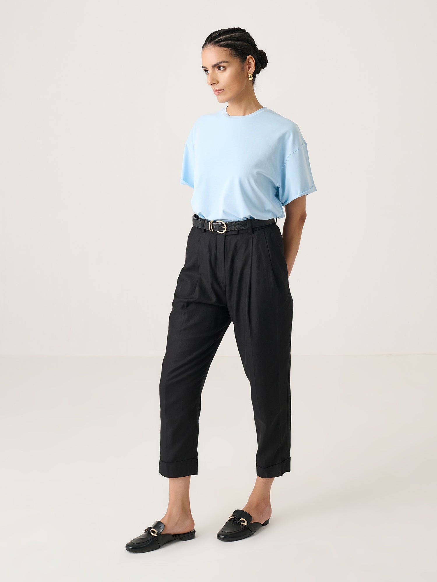 Pinned Sleeve Easy Tee