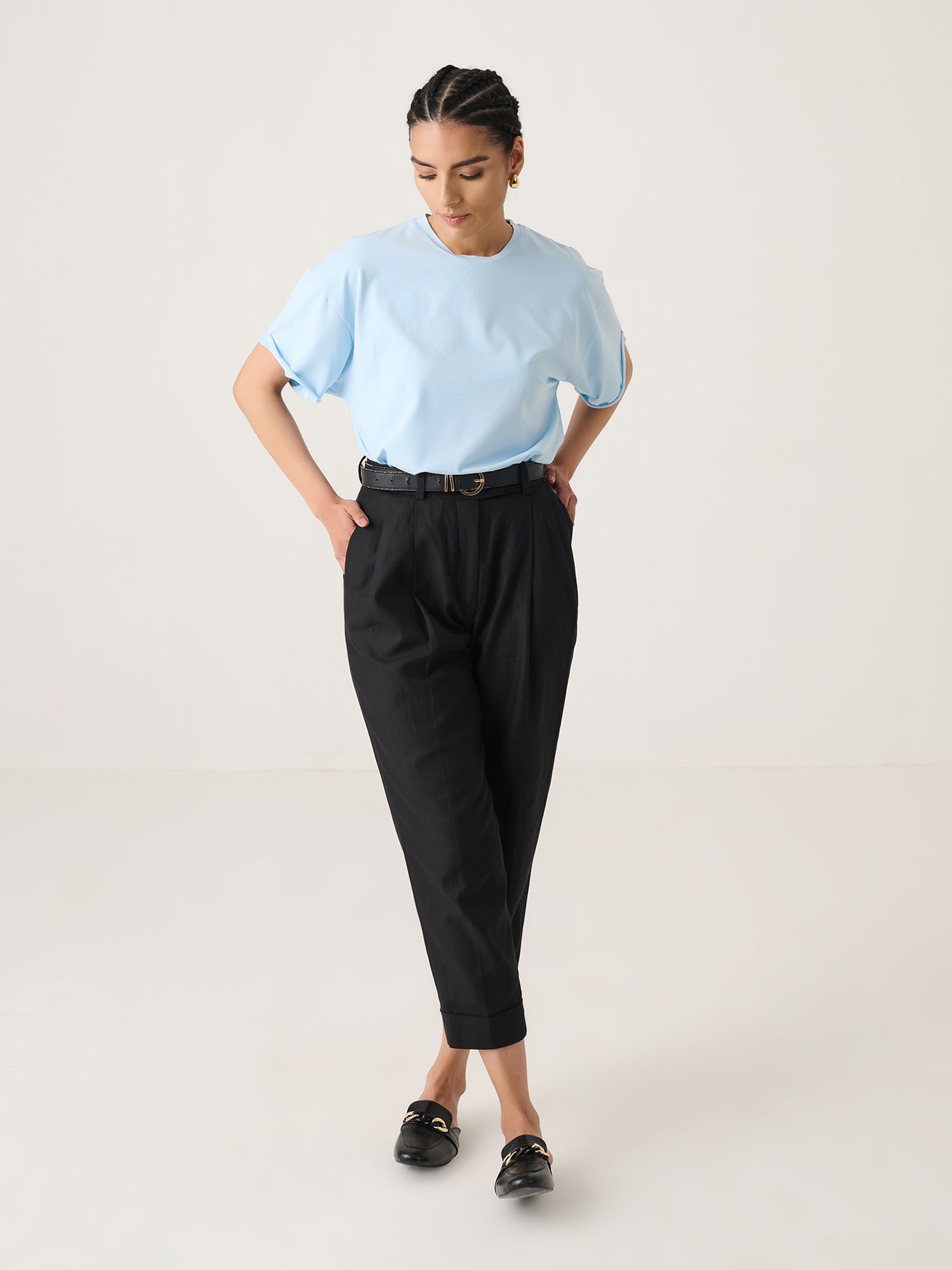 Pinned Sleeve Easy Tee