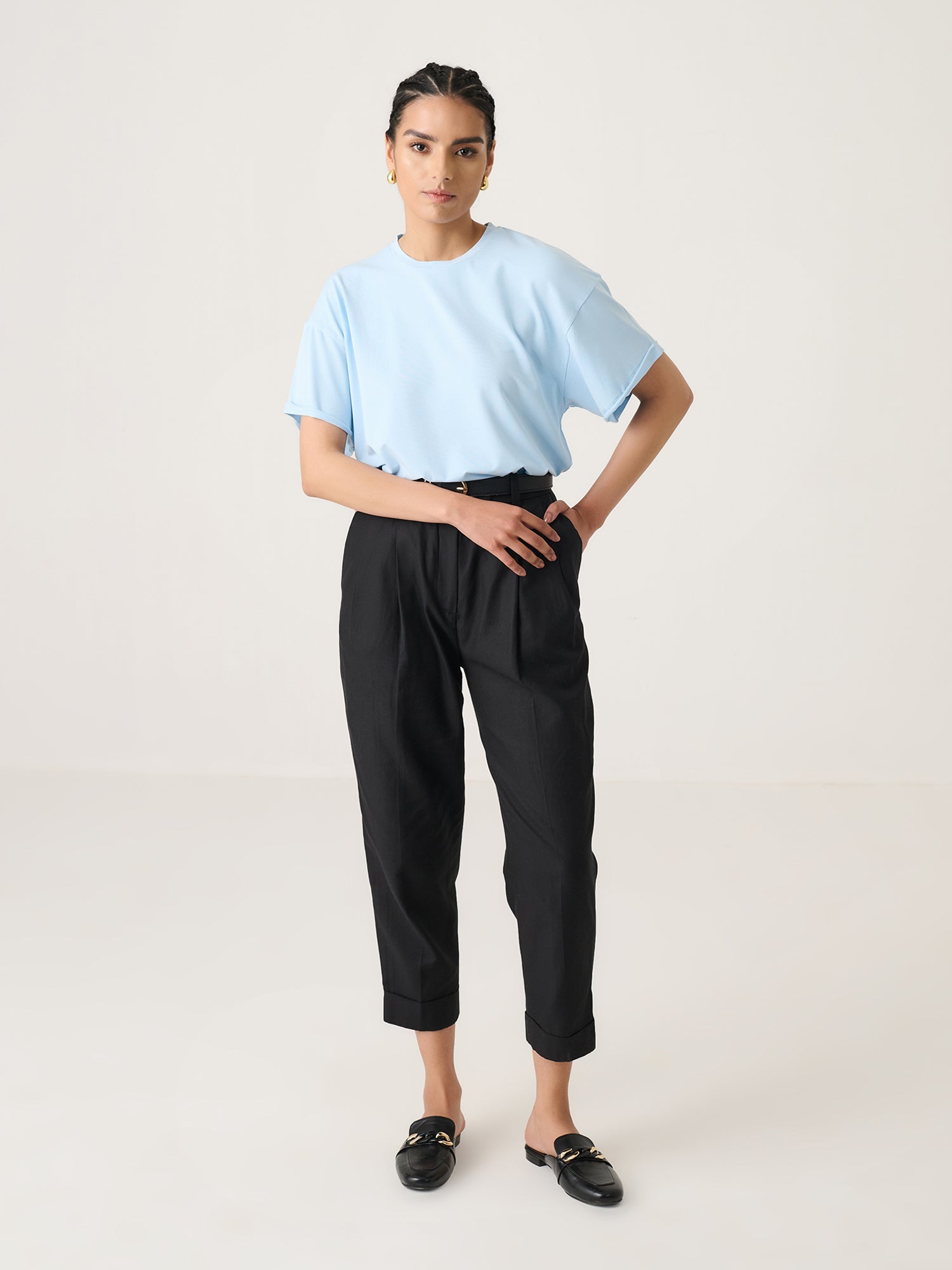 Pinned Sleeve Easy Tee