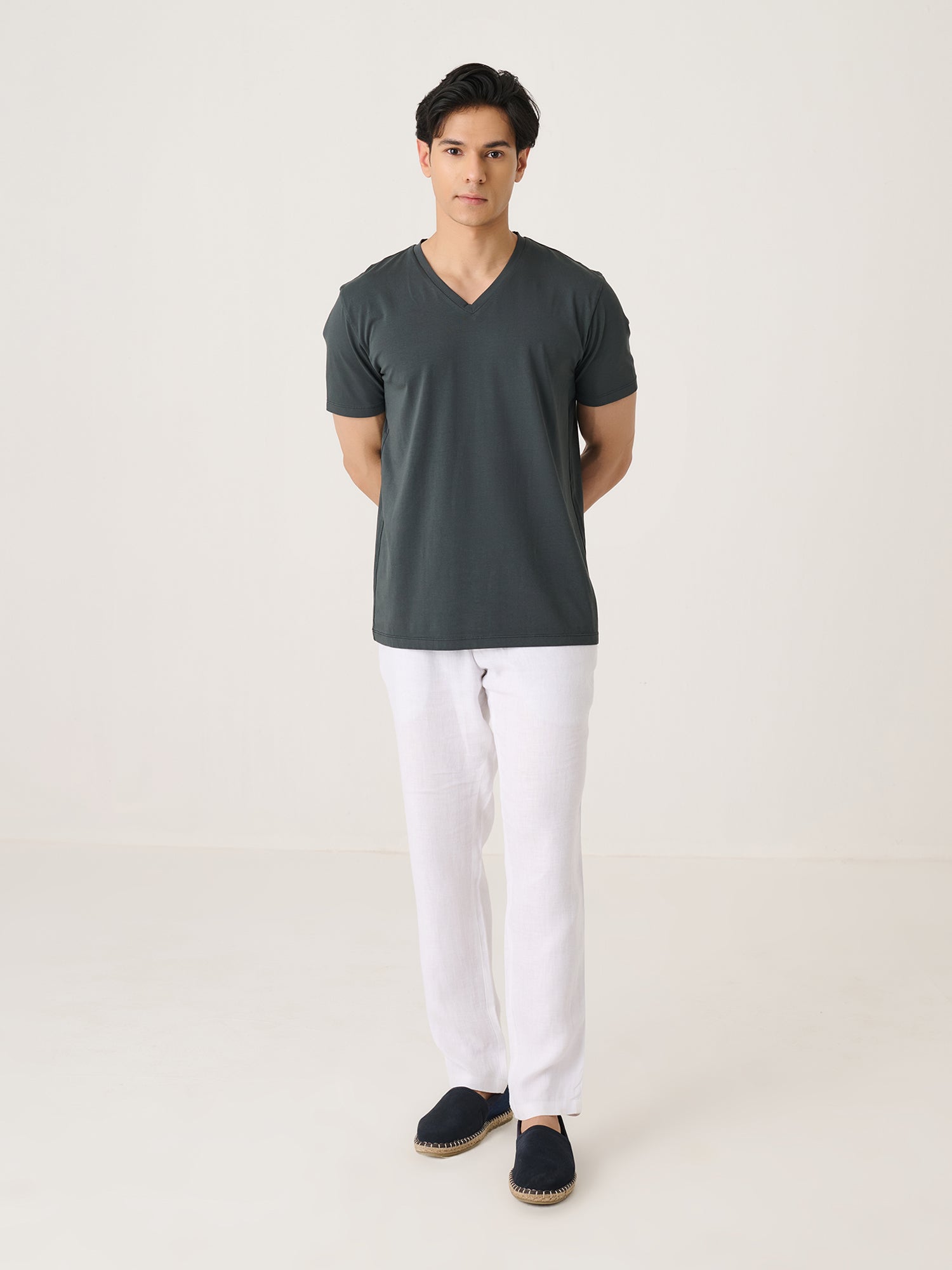 V Neck Short Sleeve