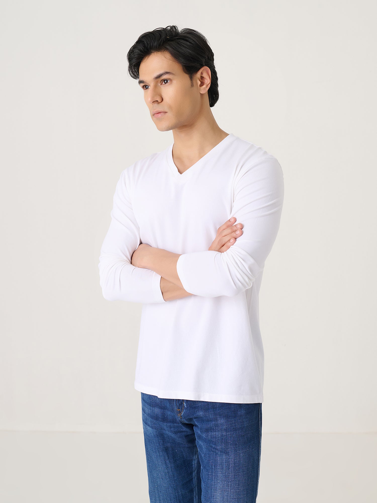 V Neck Long Sleeve