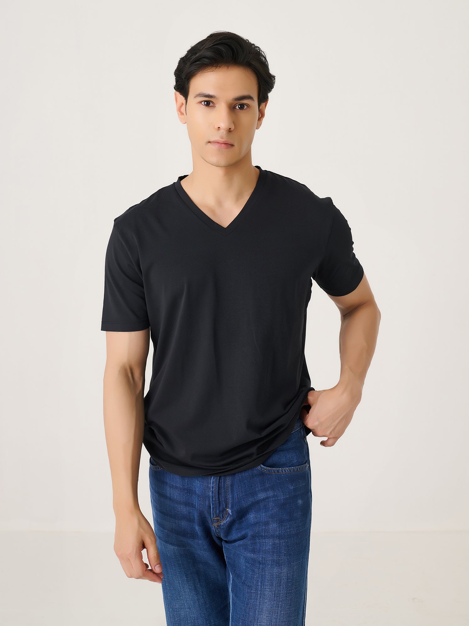 V Neck Short Sleeve