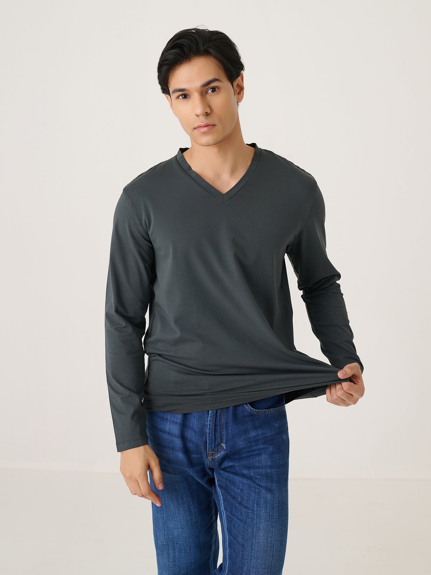 V Neck Long Sleeve