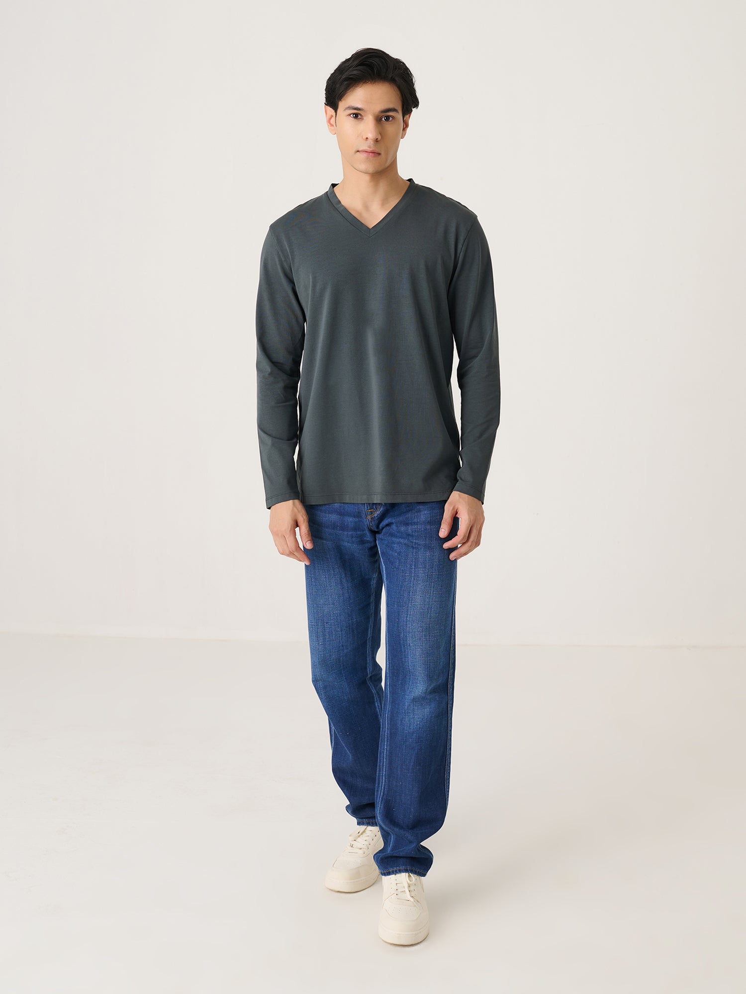 V Neck Long Sleeve