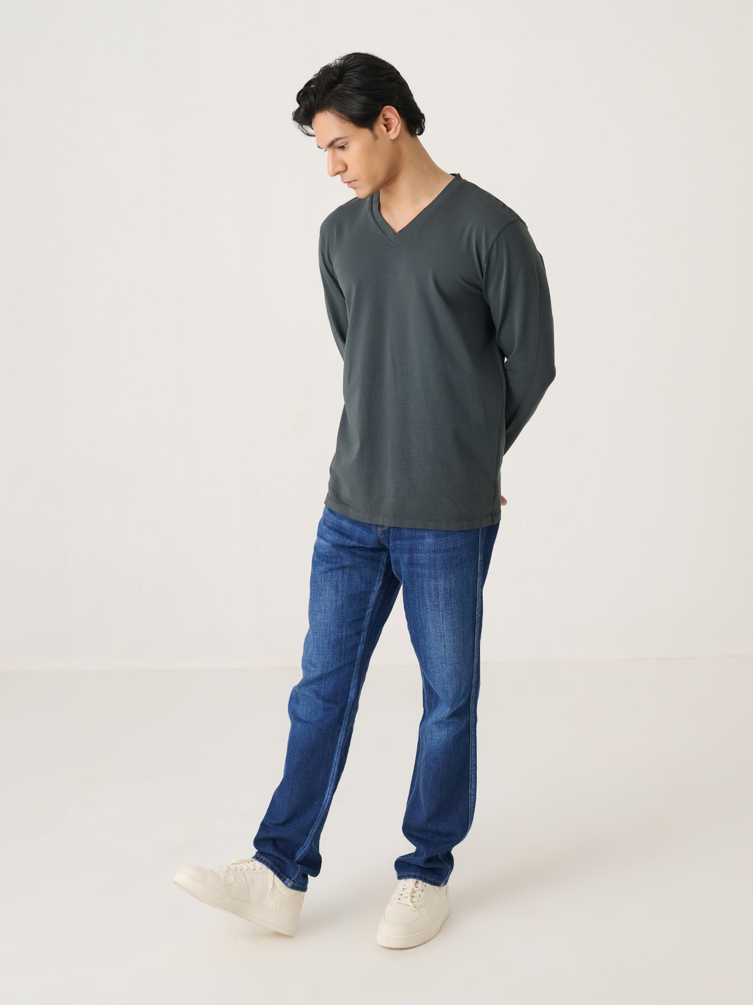 V Neck Long Sleeve