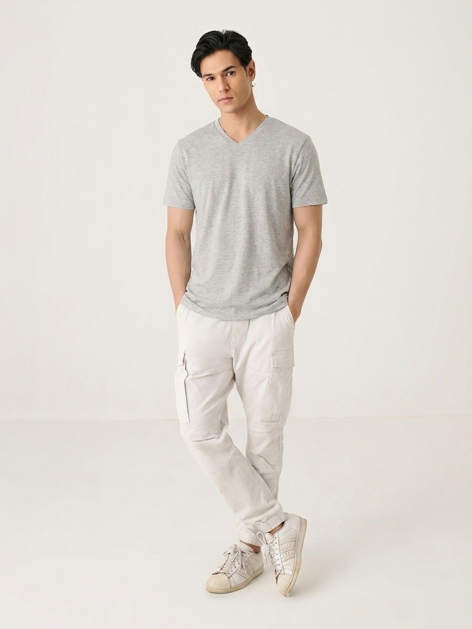 V Neck Short Sleeve