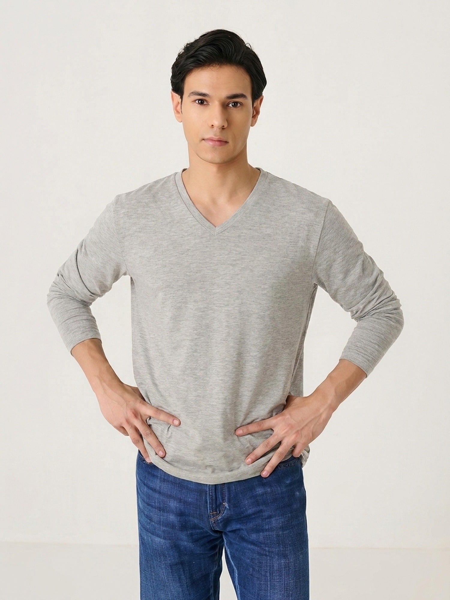 V Neck Long Sleeve