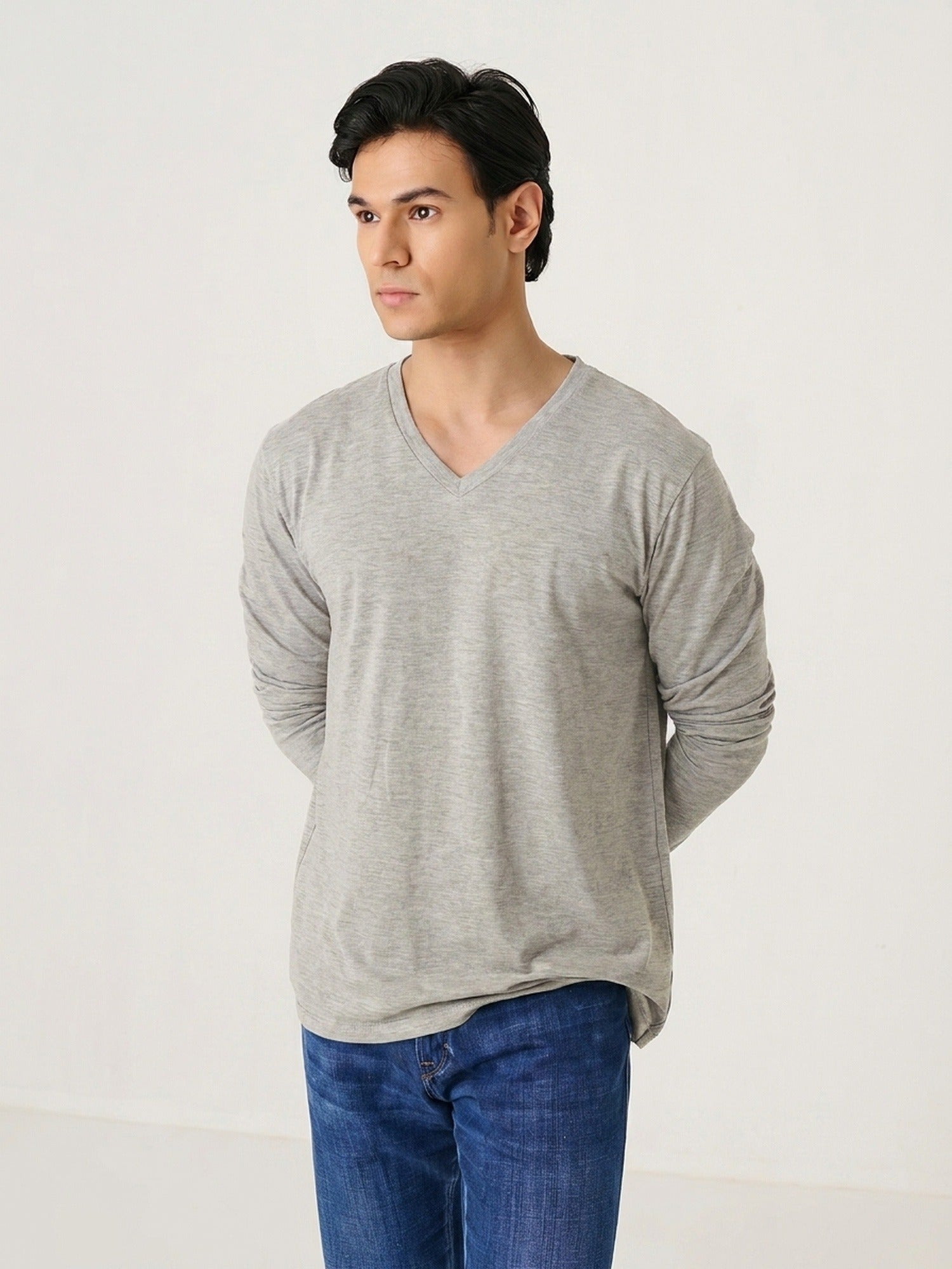 V Neck Long Sleeve