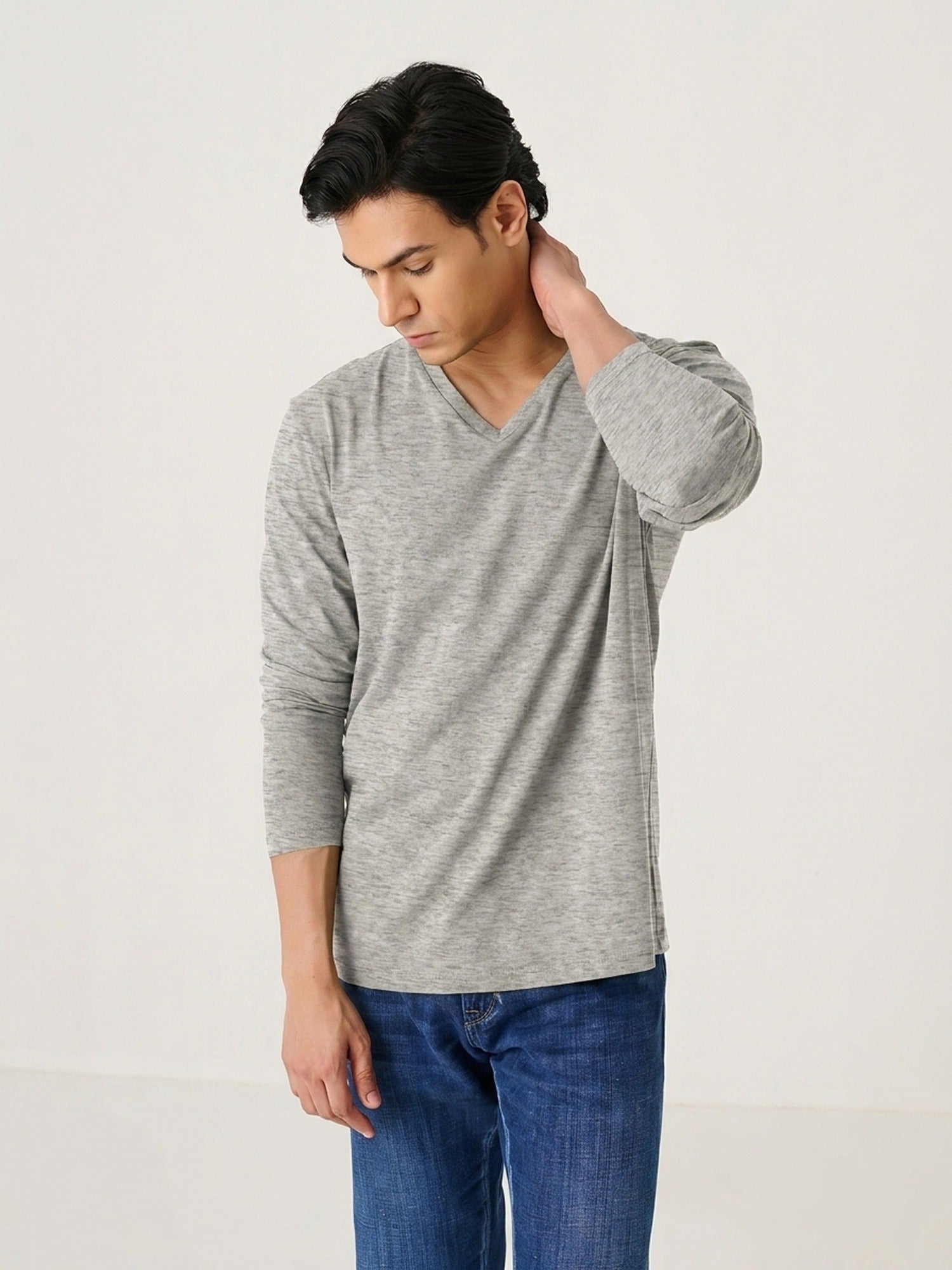 V Neck Long Sleeve
