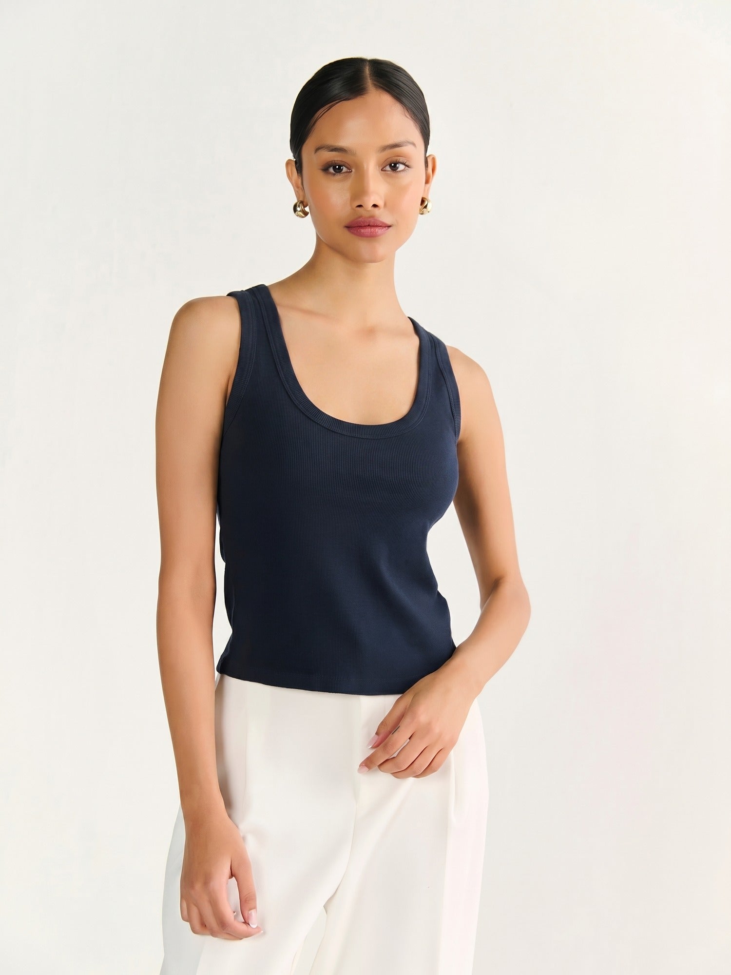 Rib Scoop Neck Tank