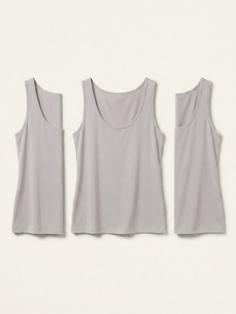 3x The Better Tank Pack (Woman) - Grey - flat lay
