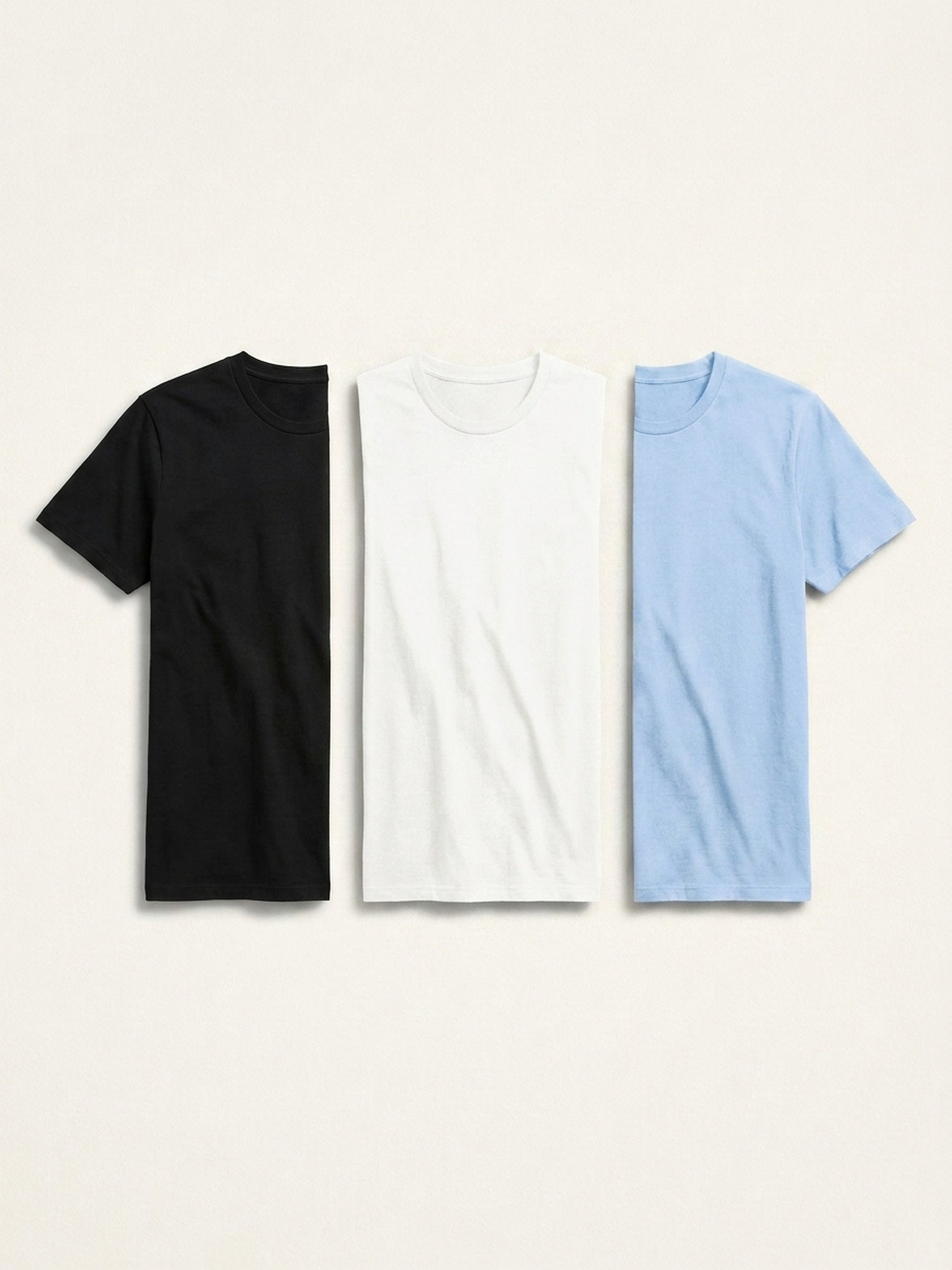 3x Short Sleeve Tee Bundle (Man) - Black + White + Colour