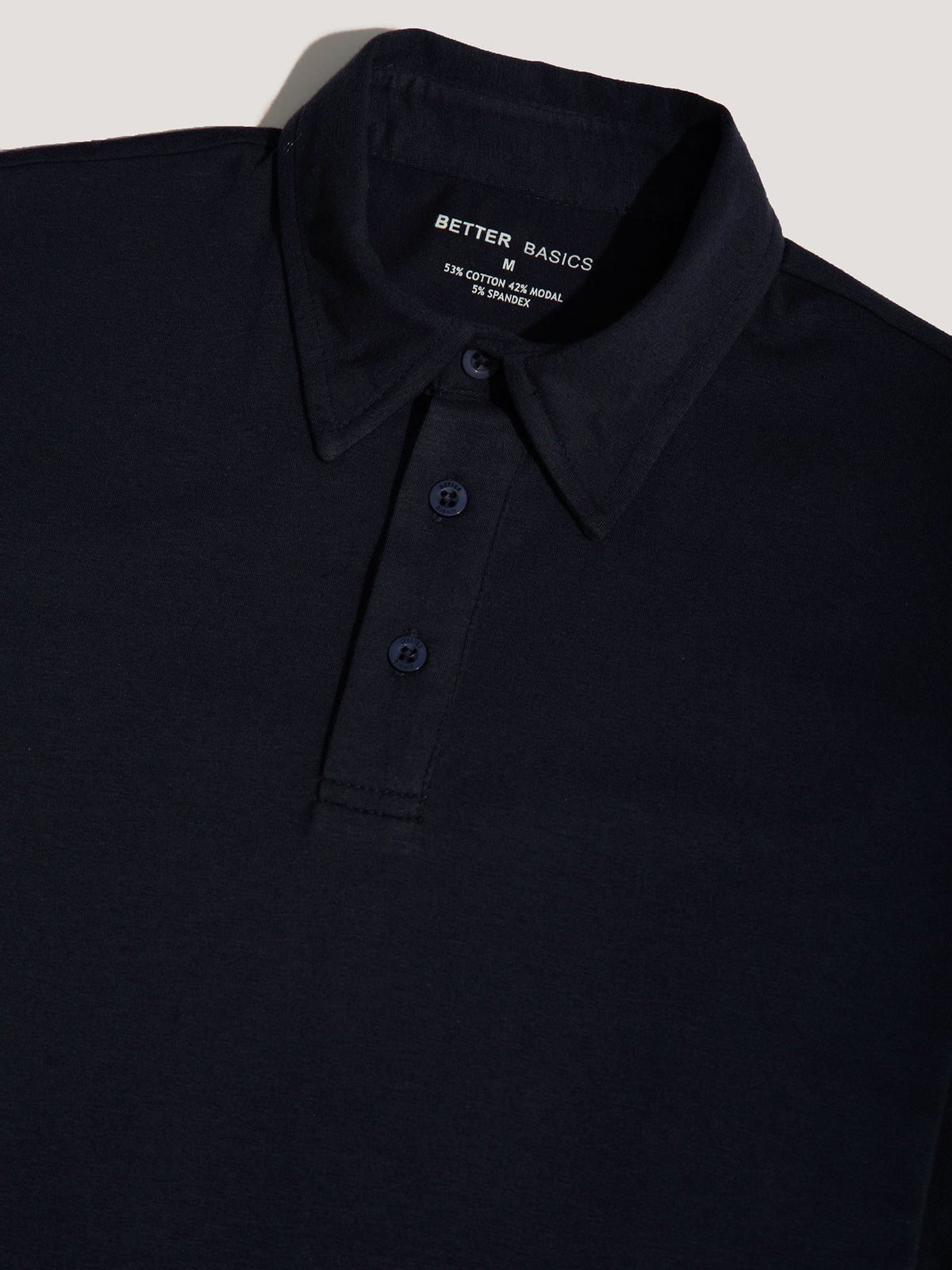 Short Sleeve Polo - Slim Fit Stretch in Navy - lifestyle view