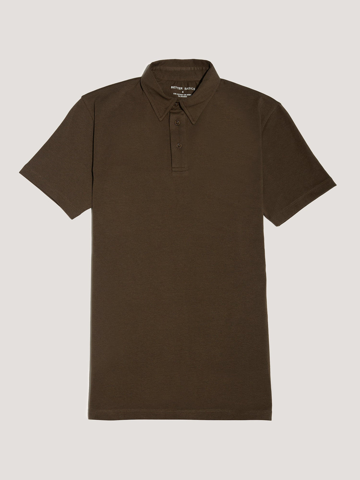 Short Sleeve Polo - Slim Fit Stretch in Olive - lifestyle view