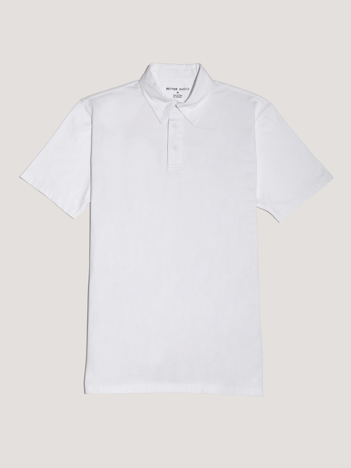 Short Sleeve Polo - Slim Fit Stretch in White - product view