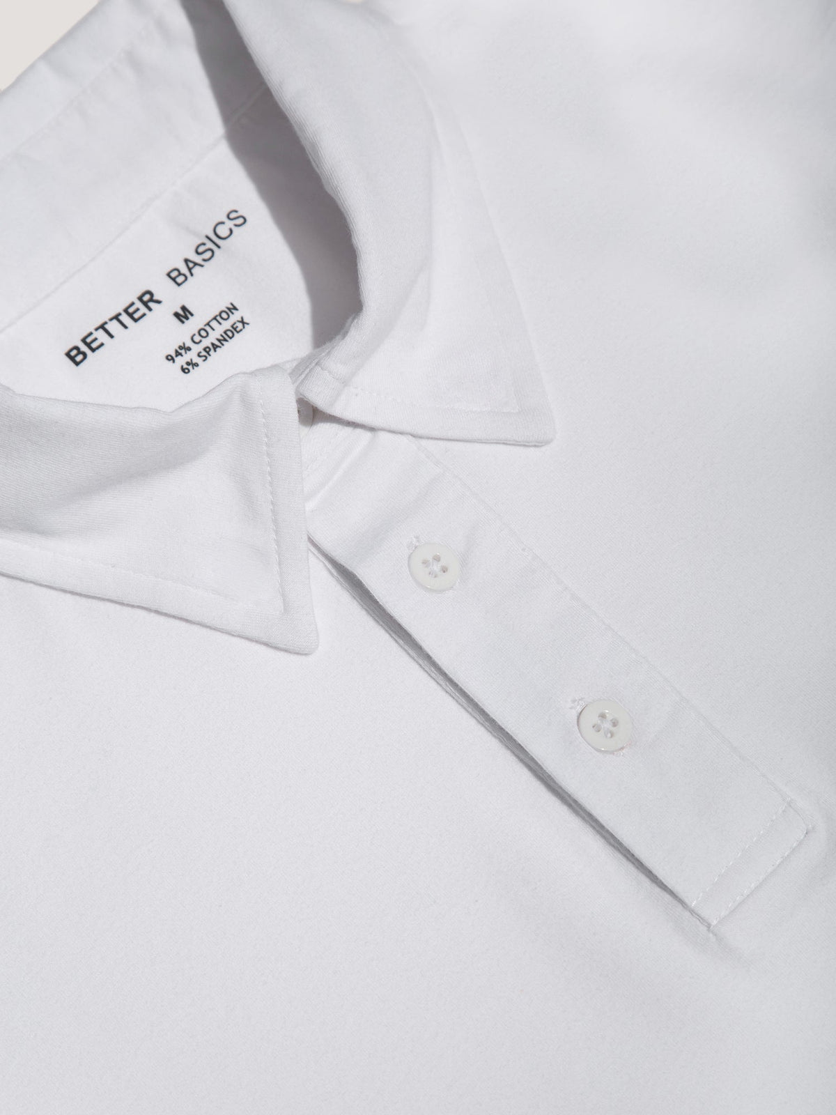 Short Sleeve Polo - Slim Fit Stretch in White - product view