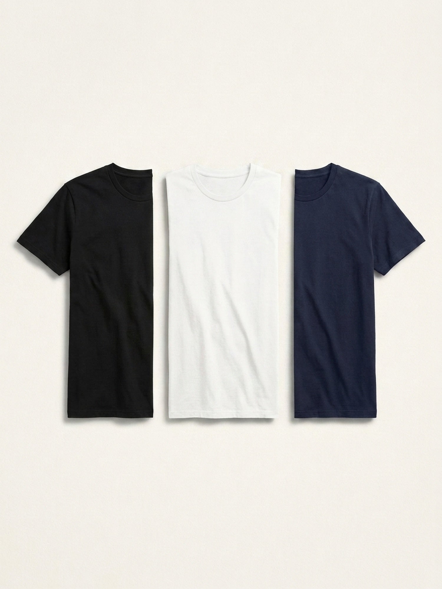 3x Short Sleeve Tee Bundle (Man) - Black + White + Colour