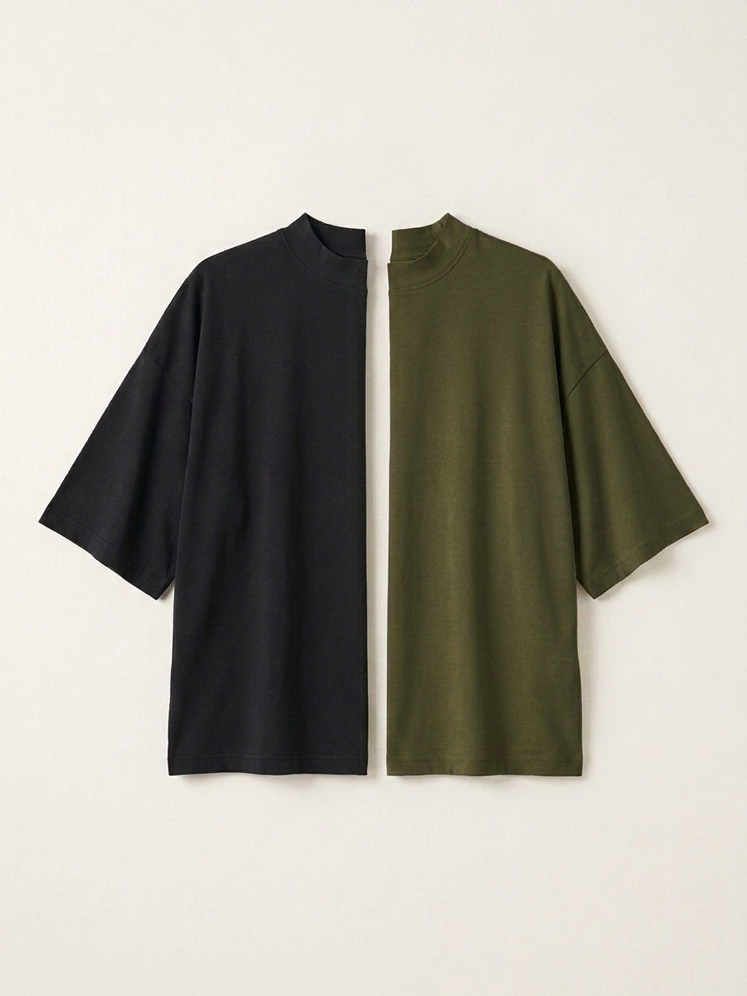 2x Oversized High Neck Bundle (Woman) - Black + Colour