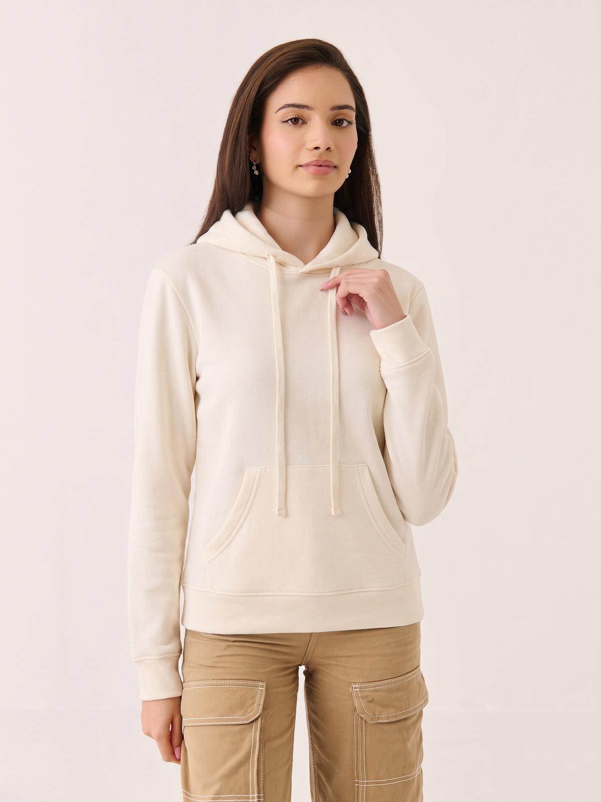 Polar Fleece Hoodie - Ivory