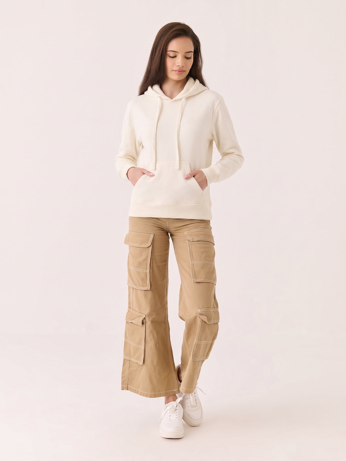 Polar Fleece Hoodie - Ivory
