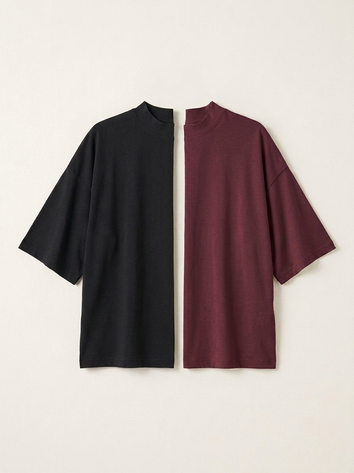 2x Oversized High Neck Bundle (Woman) - Black + Colour